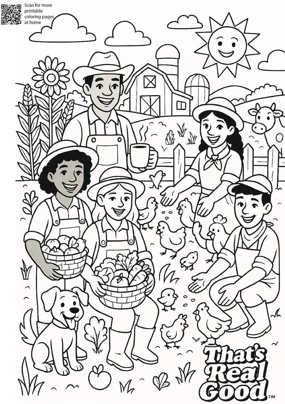 That's Real Good family coloring activity