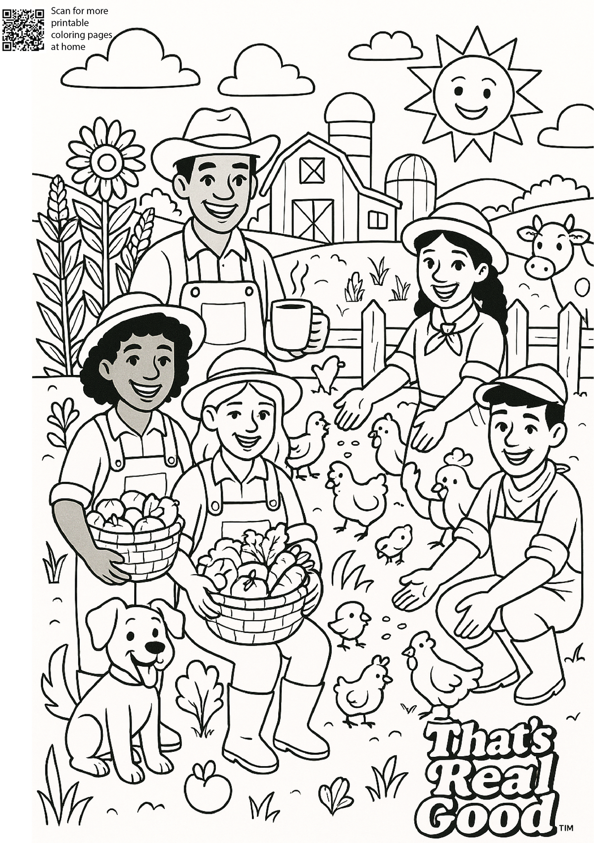 That's Real Good family printable coloring page